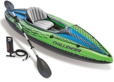 Kayak inflatable 1 person Hi-output hand pump Aluminum Oar Excellent condition