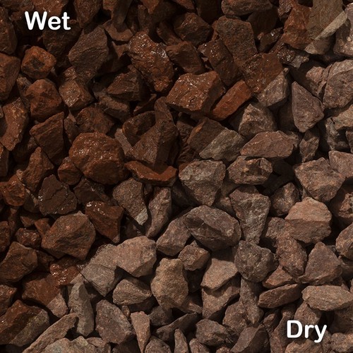 Red granite garden - granite,