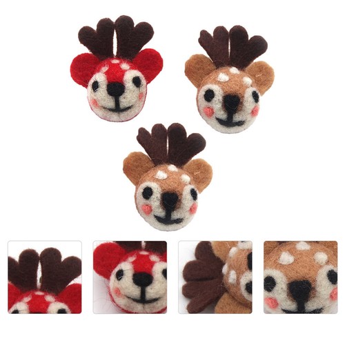 3pcs lovely felt breastpin - lovely,