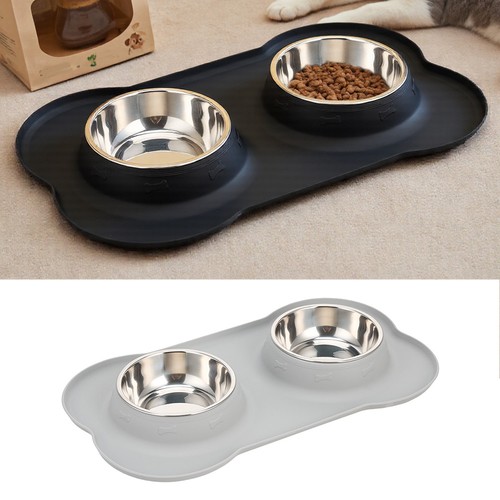 Pet double bowls dog - dog, cat