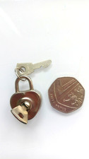 miniature heart shaped padlock