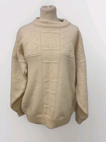Highland glen wool jumper l - jumper, sz
