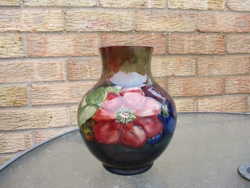 Moorcroft flambe clematis - , 8"