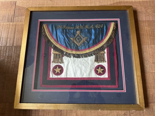 Framed masonic apron james - masonic,