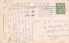 FAMILY HISTORY - GENEALOGY POSTCARD - Mrs THOMAS - HOPKINSTOWN LLEWELYN ? STREET