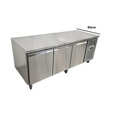 3 Door Bench Prep Fridge 554L