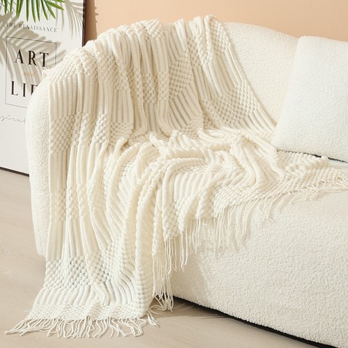 Cozy throw blanket knitted - throw,