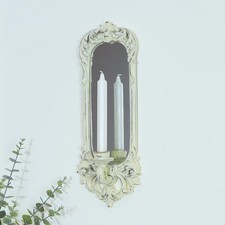 Ornate cream mirror wall