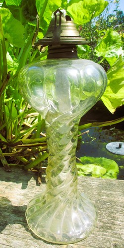 Art nouveau glass oil - nouveau, lamp