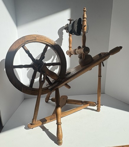 Antique spinning wheel - spinning,