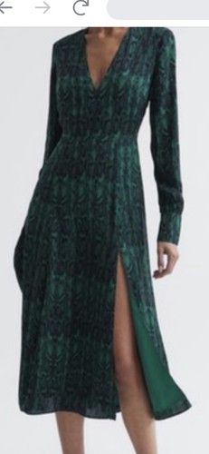 Reiss greta long sleeved dress - long,