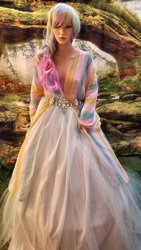 Kiko rainbow watercolor - rainbow, kimono