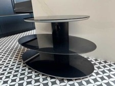 TV STAND - BLACK GLASS -
