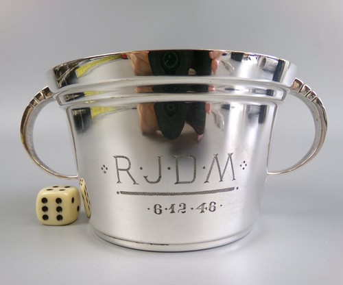 Silver plated loving cup - loving, wine