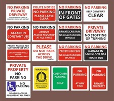 No Parking Plastic Sign