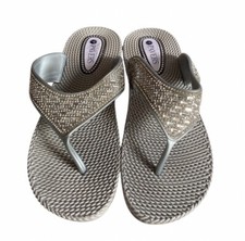Pavers Diamante Sandals Flip Flop Type Size 5 Grey Womens Holiday Summer Slip On
