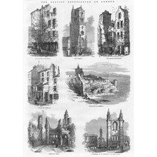 DUNDEE Views in and around the Town - Antique Print 1867