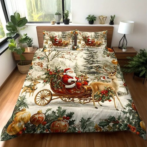 Santa claus reindeer sled - santa,