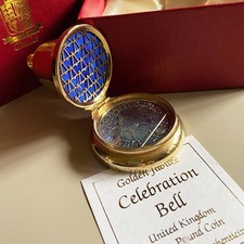 GOLDEN JUBILEE CELEBRATION BELL FIVE POUND COIN ROYAL MINT BOXED with CERT