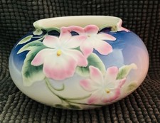 FRANZ PORCELAIN PANSY VASE SIGNED LI  FANG