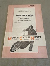 1960 Motor Cycle Grass Track Racing GEDDINGE FARM WOOTTON Programme ASTRA CLUB