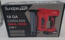 Sundpey PRO Cordless 2-in-1 Nail Staple Gun, 2x 21V Li-ion Batteries and Charger