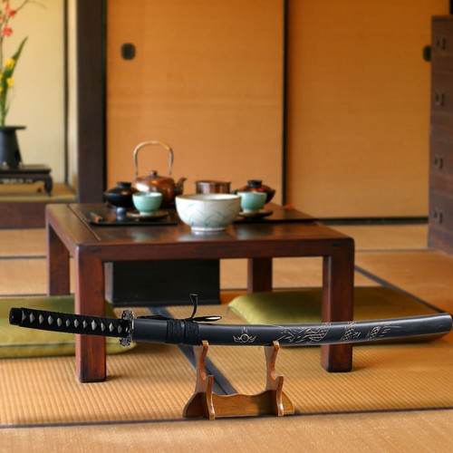 Black bokken training - bokken, samurai