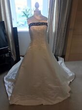 Alfred Angelo White With Black Size 14 With Hooped Underskirt.
