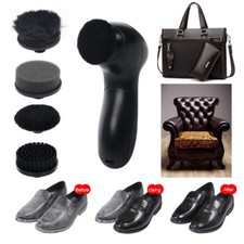 Electric Shoes Polisher Cleaning Machine Brush Kit For Leather Shine Dust Clean