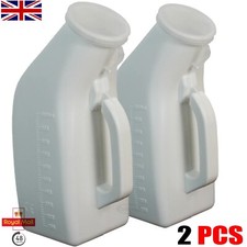 2 x Male Urinal Bottle 1200ml | Pee Bottles for Men | Spill-Proof & Portable UK