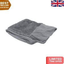 Stylish Gray Plush & Suede