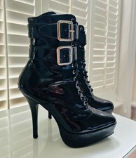 Pleaser "Devious" 5 inch heel platform boots - Fetish stiletto midcalf boots