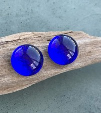 Dichroic Glass Studs Handmade