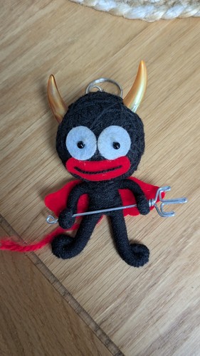 Voodoo doll devil keyring - voodoo,