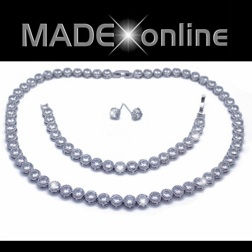 Tennis necklace set swarovski - tennis,