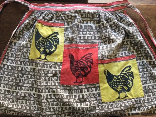 1950s 60s vintage apron - 1950s/,