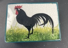 Beautiful Condition Wemyss Cockerel Large Match Box  Holder Rare Signed