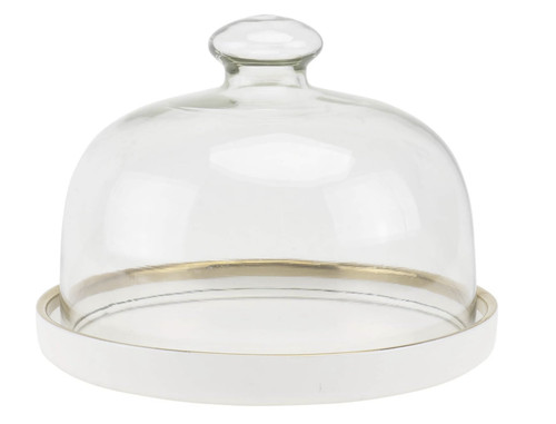 Cake stand with glass dome - cake,