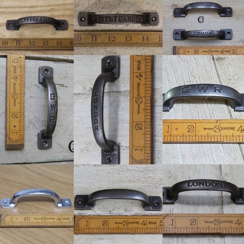 Embossed pull handle cast - embossed,