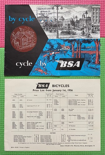 Bsa bicycle brochure catalogue - brochure,