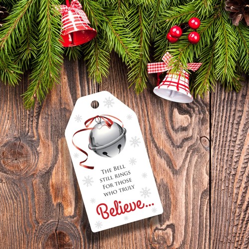 Believe bell tags christmas - believe,