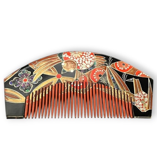 Antique japanese hair comb - hair,