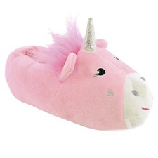Girls 3D Unicorn Novelty Slippers