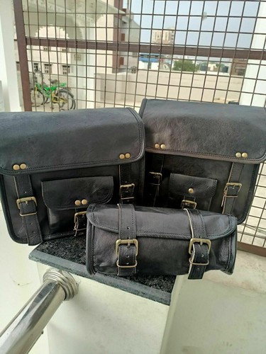 Vintage black goat leather - black,