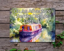 Narrowboat Metal Sign Gift -