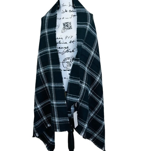 Zara black plaid - plaid, scarf