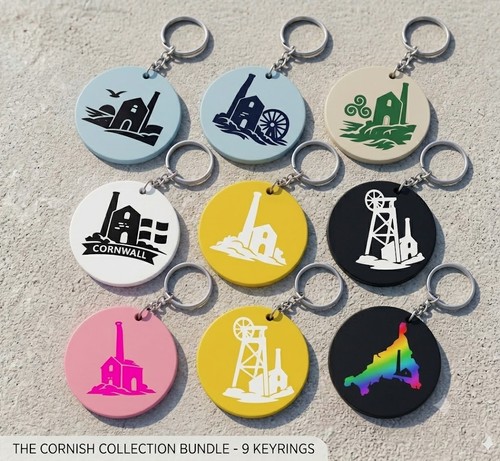 Cornish mining keyring - cornish,
