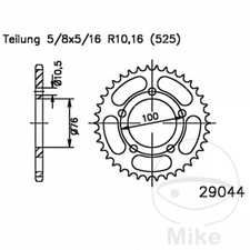 Esjot Crown 46 Teeth Pitch 525
