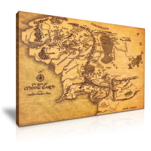 Lord the rings map - the, movie