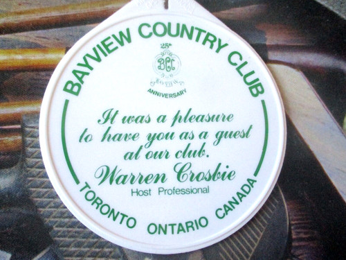 Vtg pga golf bag tag - bag,
